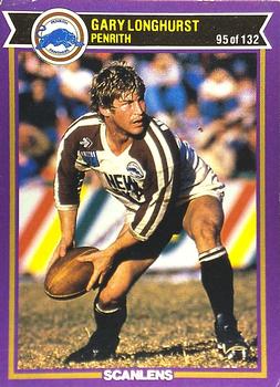 1987 Scanlens Rugby League #95 Garry Longhurst Front